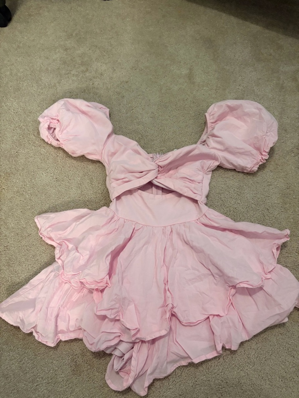 Altar'd State Light Pink Ruffled Dress